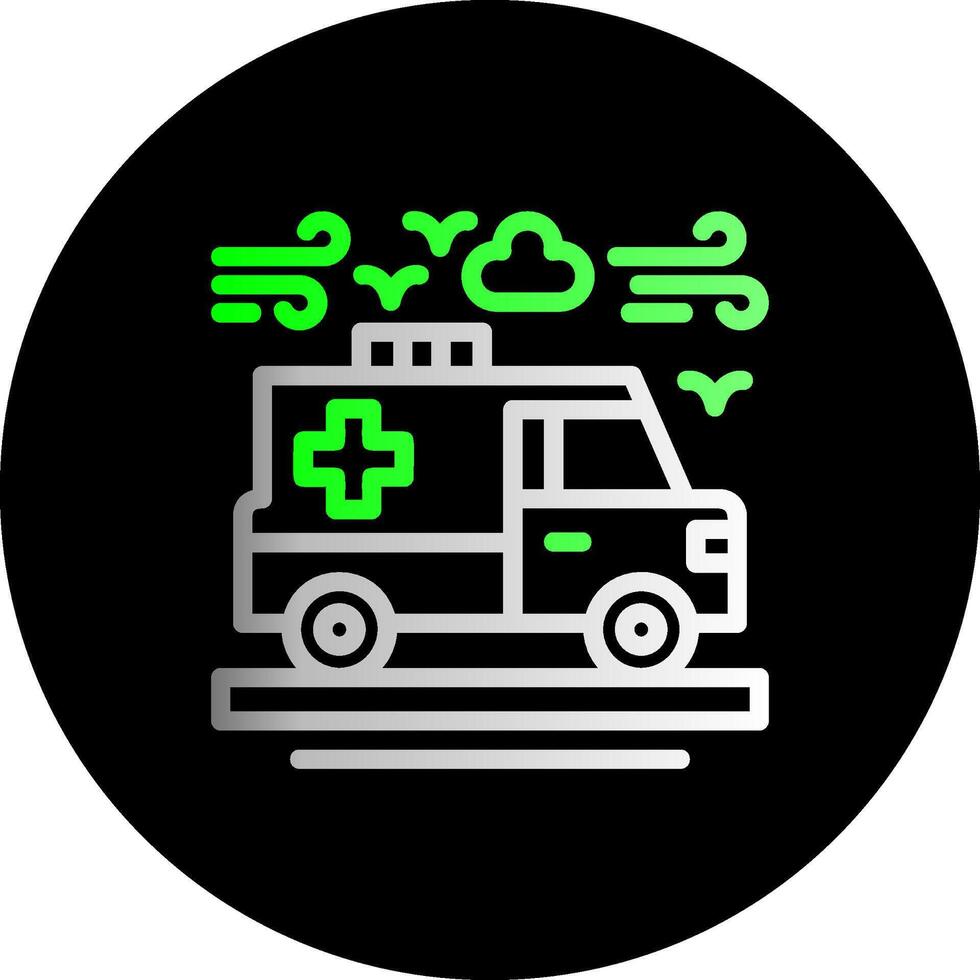 Ambulance Dual Gradient Circle Icon vector