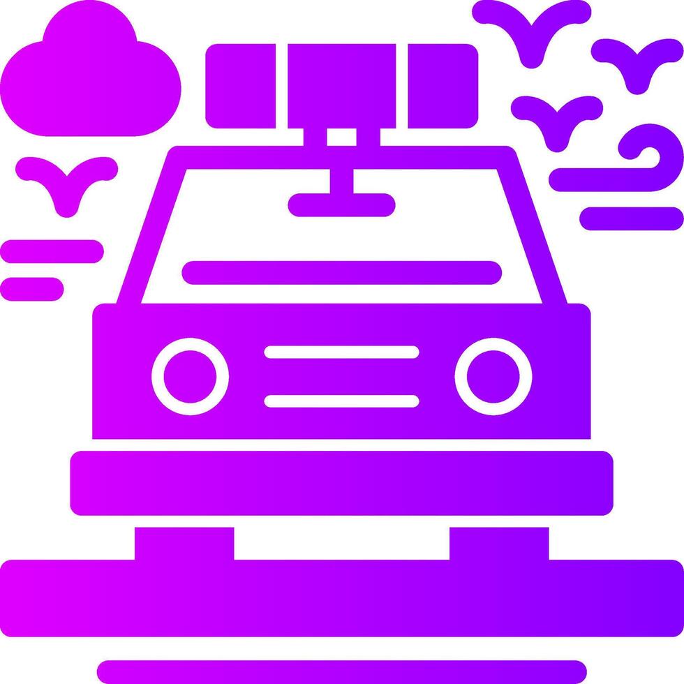 Police car Solid Multi Gradient Icon vector