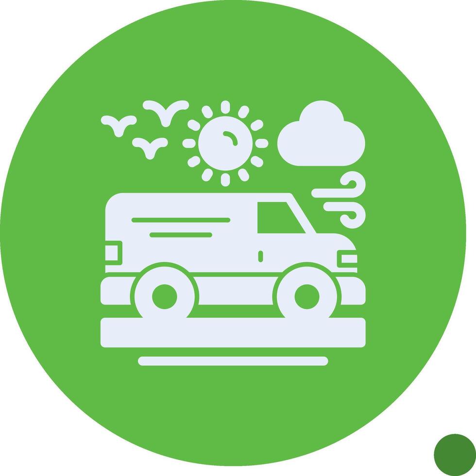 Van Glyph Shadow Icon vector