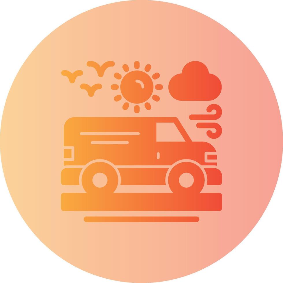 Van Gradient Circle Icon vector