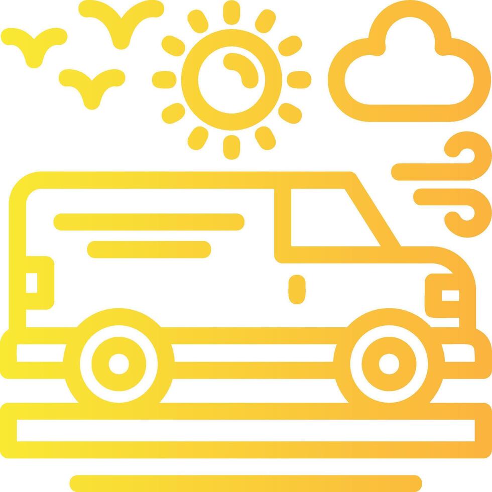 Van Linear Gradient Icon vector
