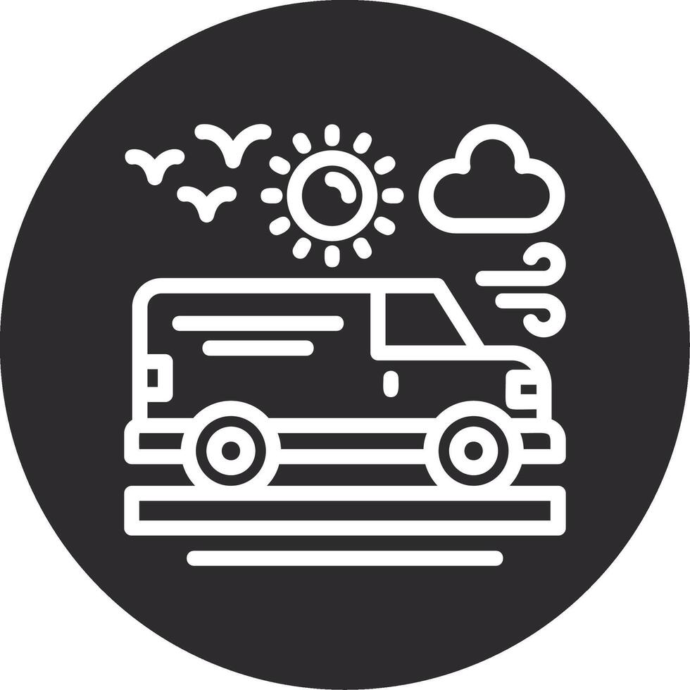Van Inverted Icon vector