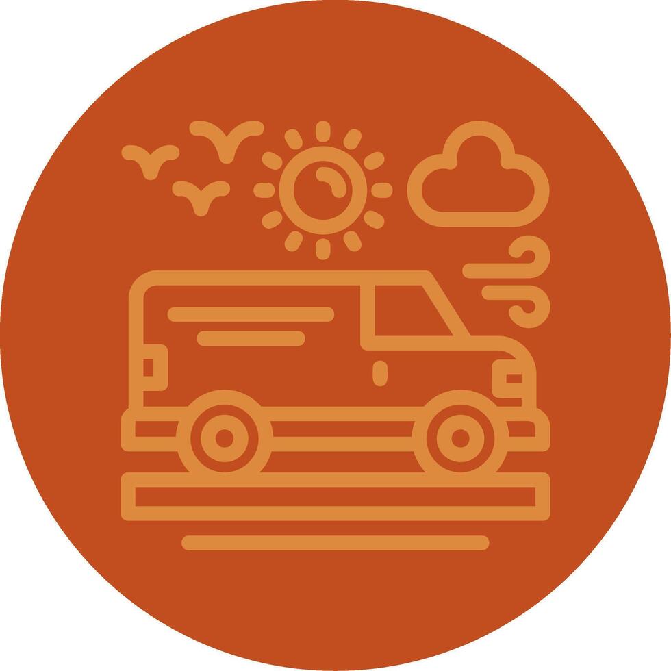 Van Line Multi color Icon vector