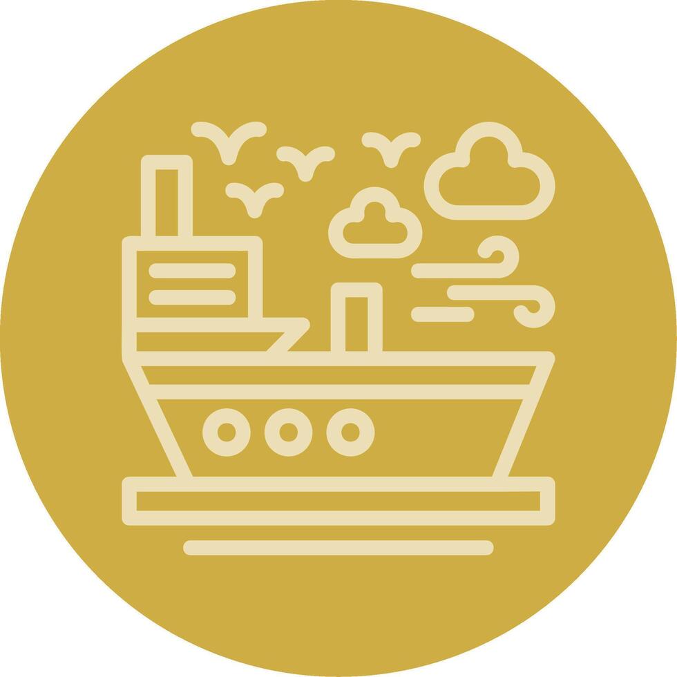 Ship Line Multi color Icon vector