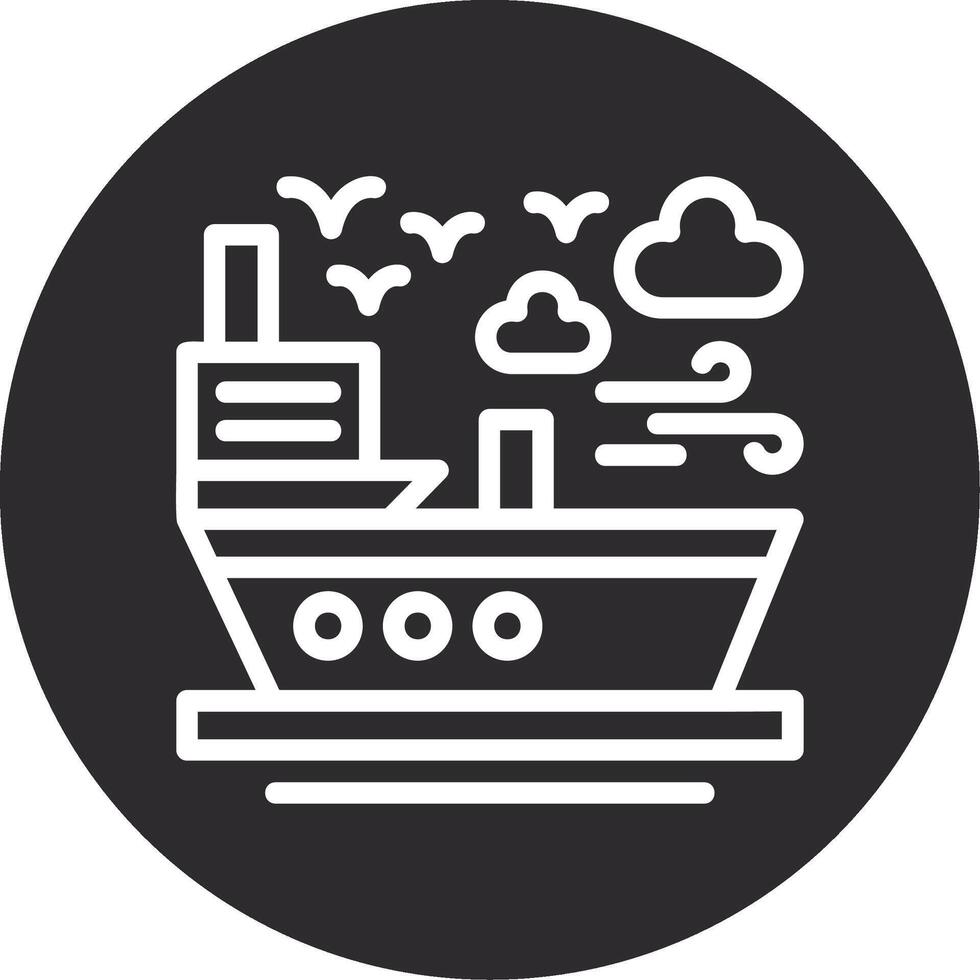 Ship Inverted Icon vector