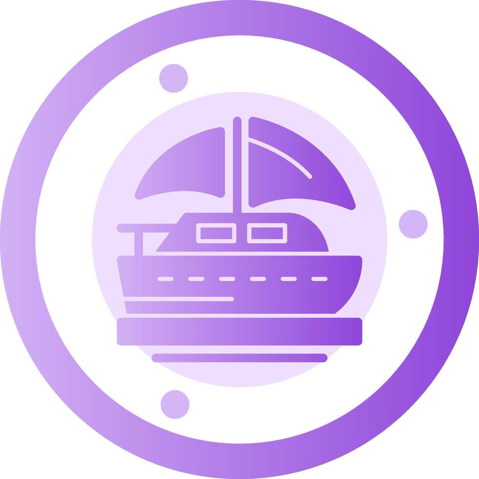 Sailboat Glyph Gradient Icon vector