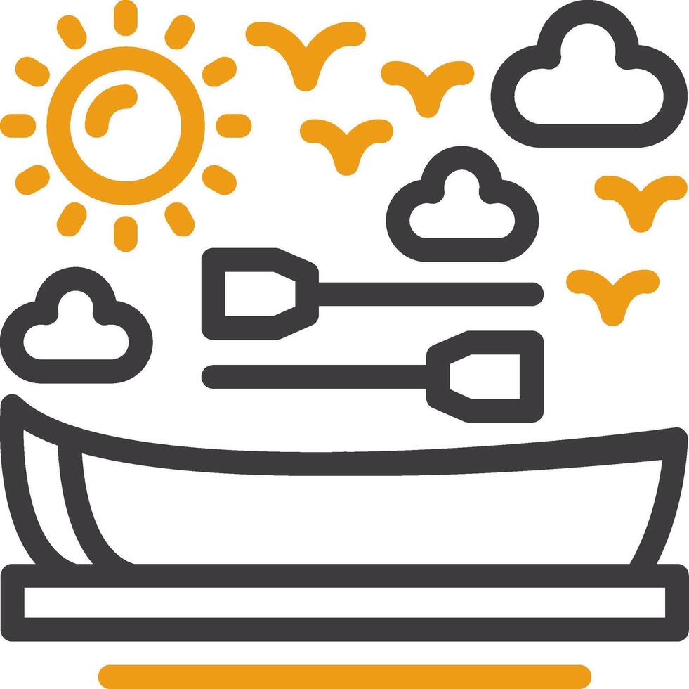 Rowboat Glyph Circle Icon vector