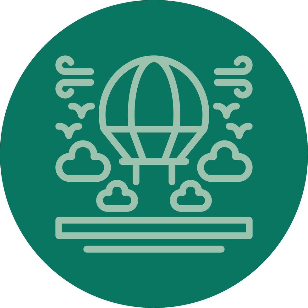Parachute Line Multi color Icon vector