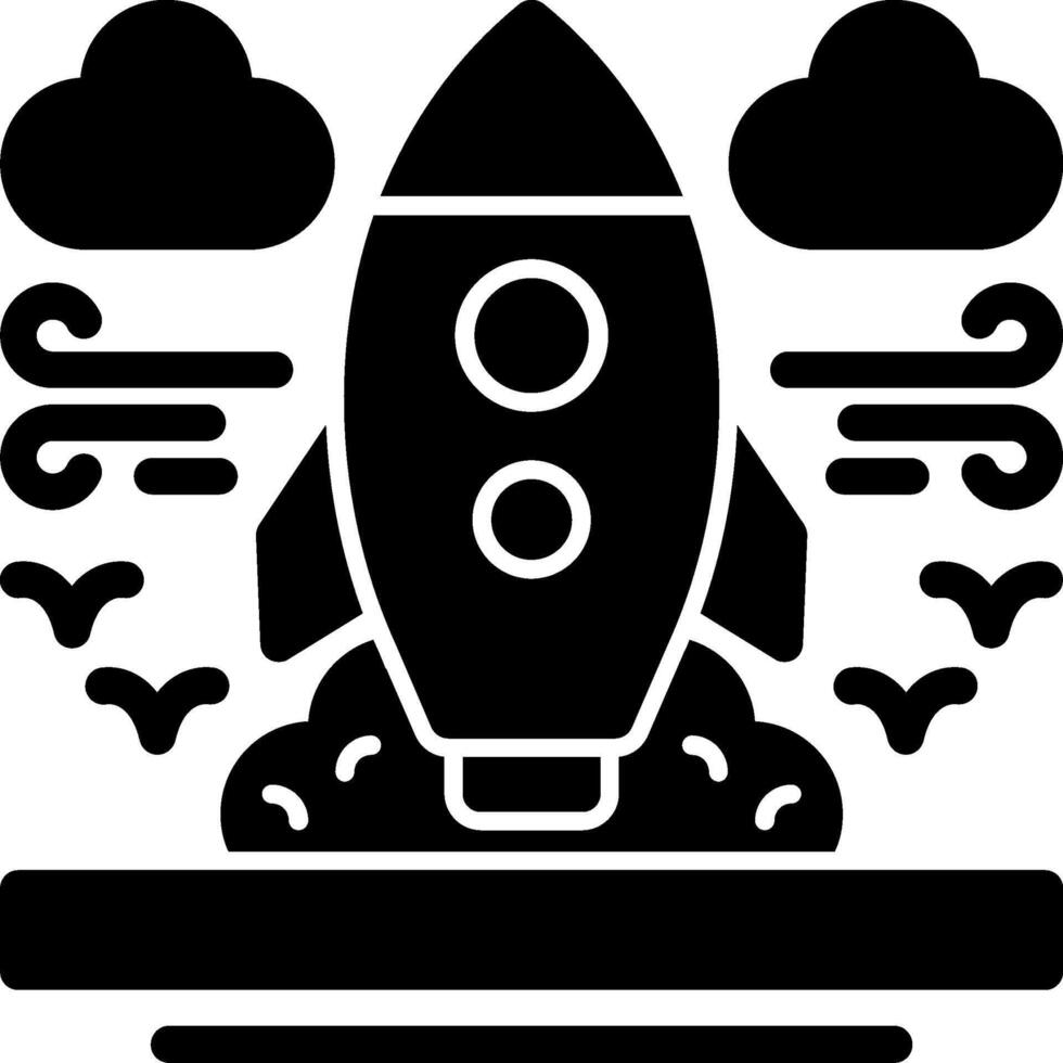 Rocket Glyph Icon vector