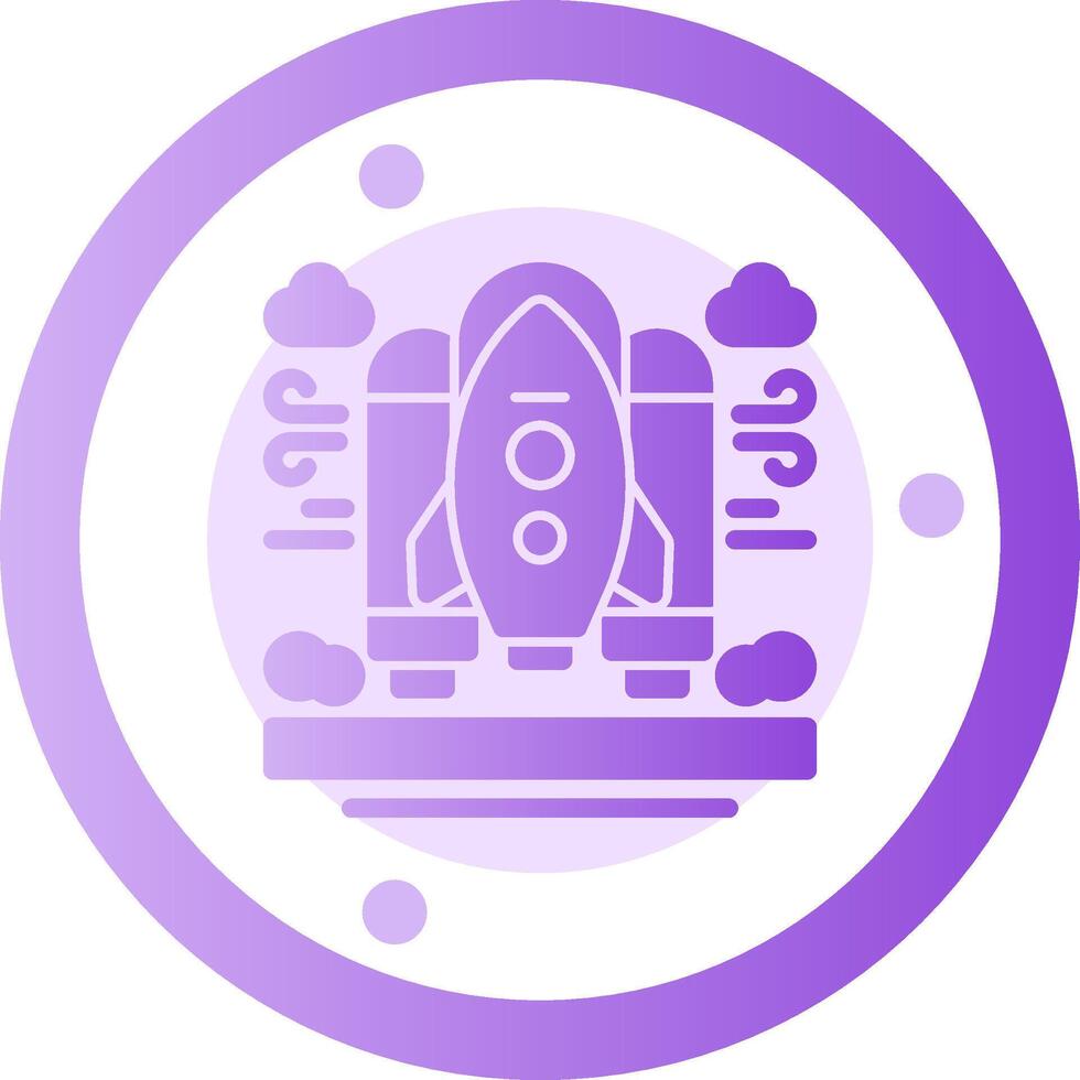 Space shuttle Glyph Gradient Icon vector