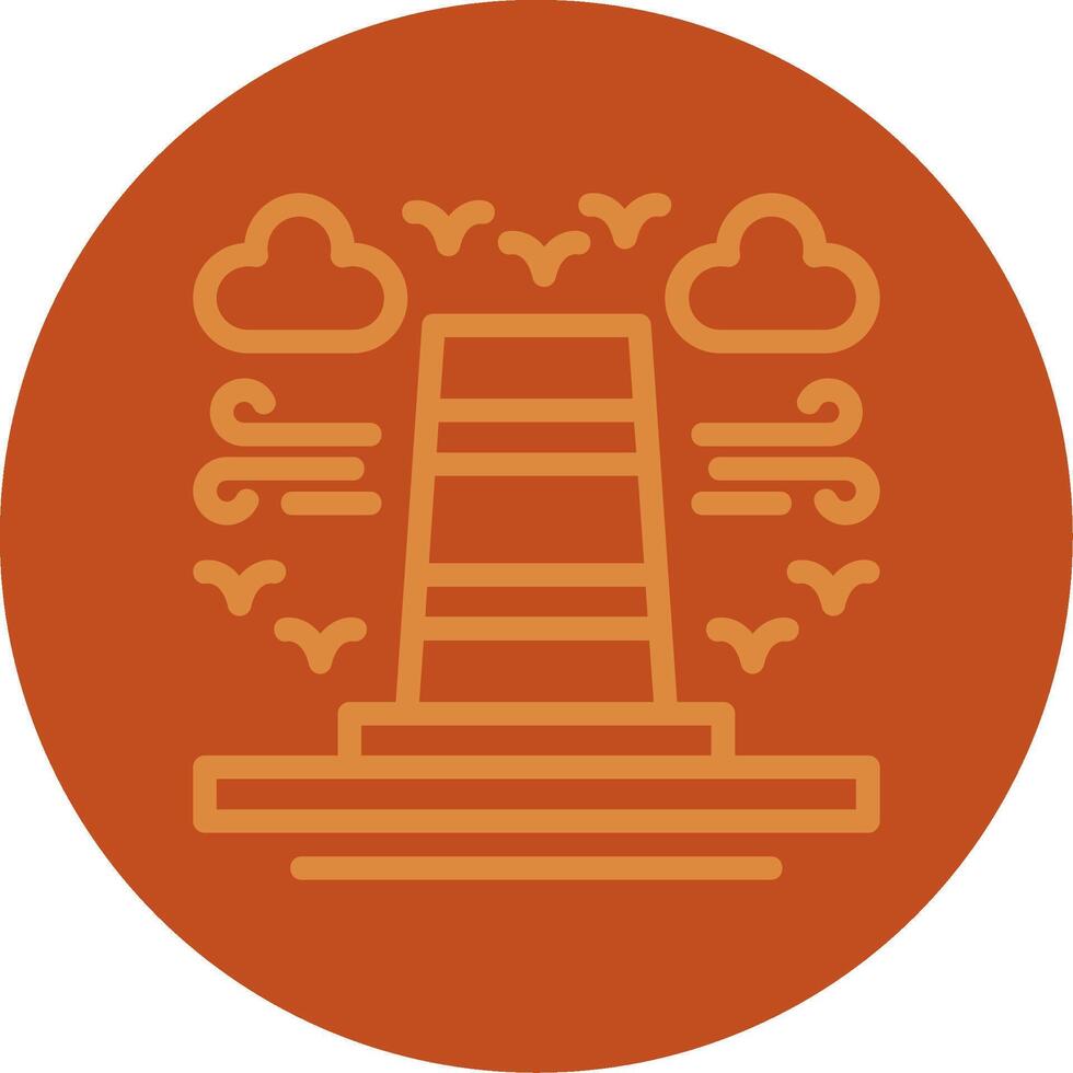 Traffic cone Line Multi color Icon vector
