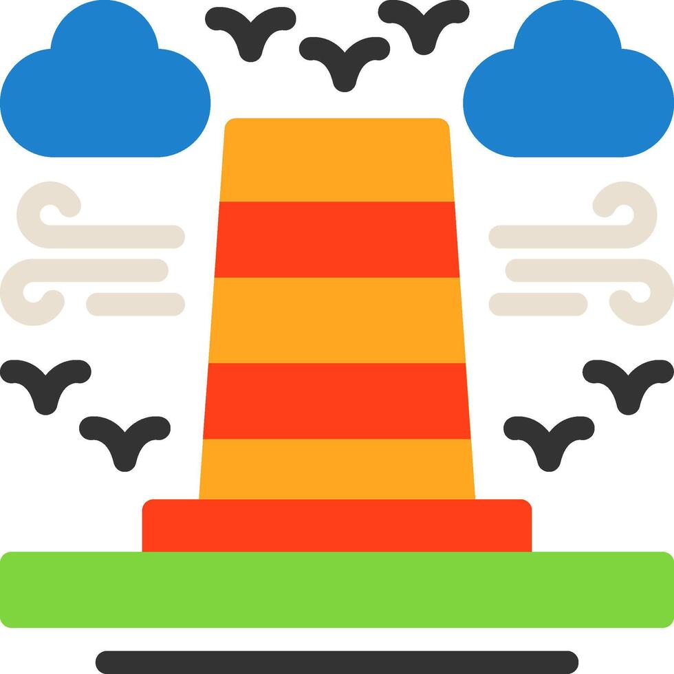 Traffic cone Flat Icon vector