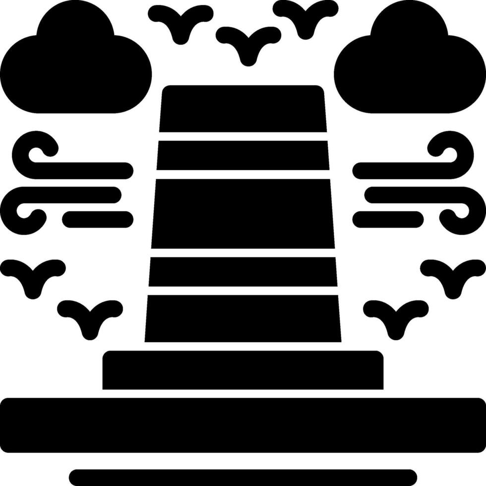 Traffic cone Glyph Icon vector