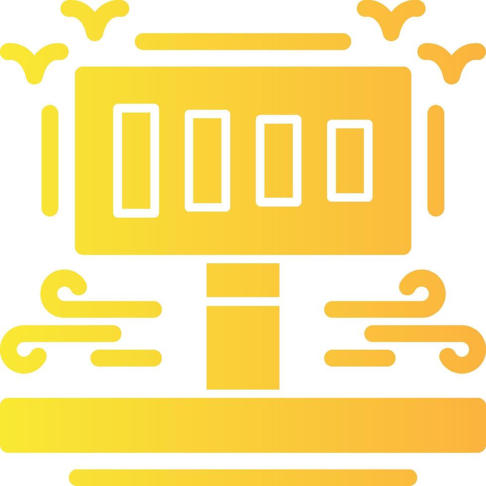 Pedestrian crossing Solid Multi Gradient Icon vector