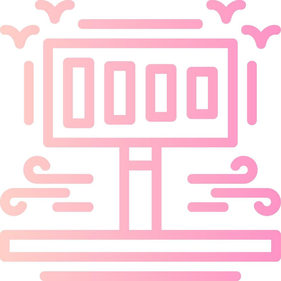 Pedestrian crossing Linear Gradient Icon vector