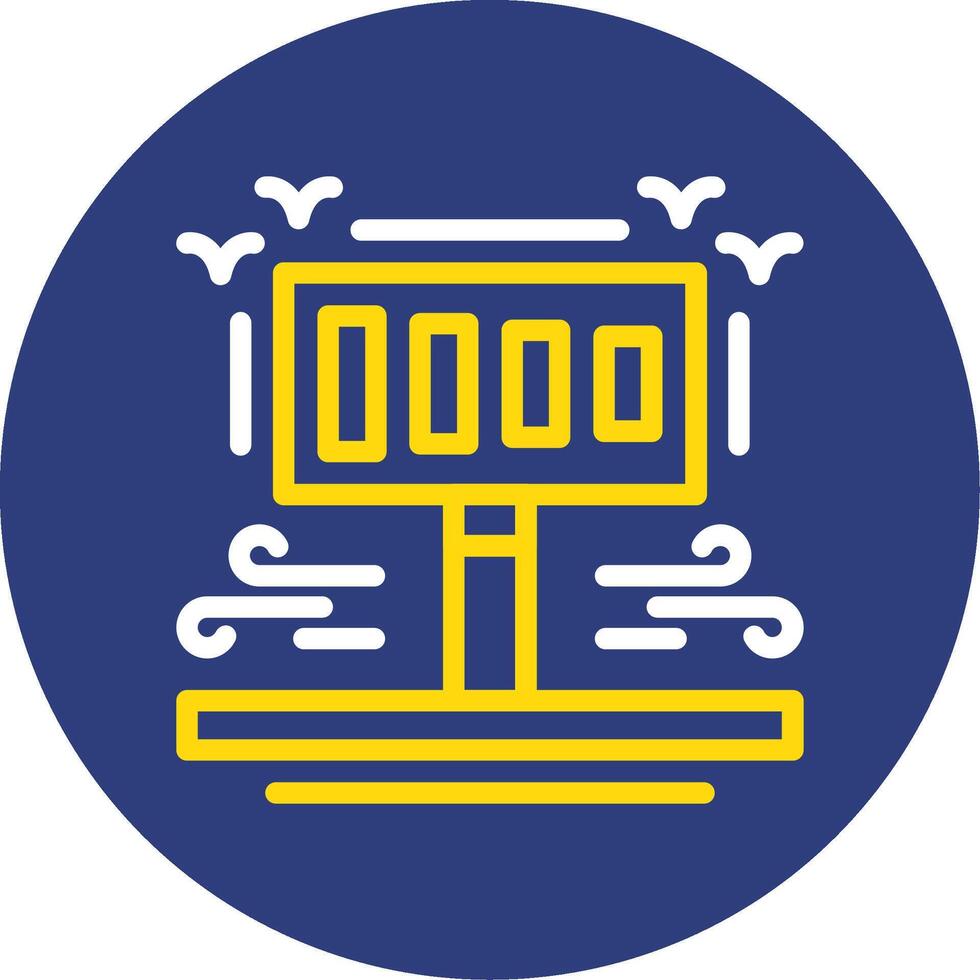 Pedestrian crossing Dual Line Circle Icon vector