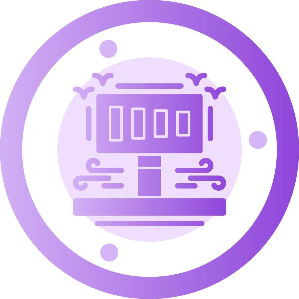 Pedestrian crossing Glyph Gradient Icon vector