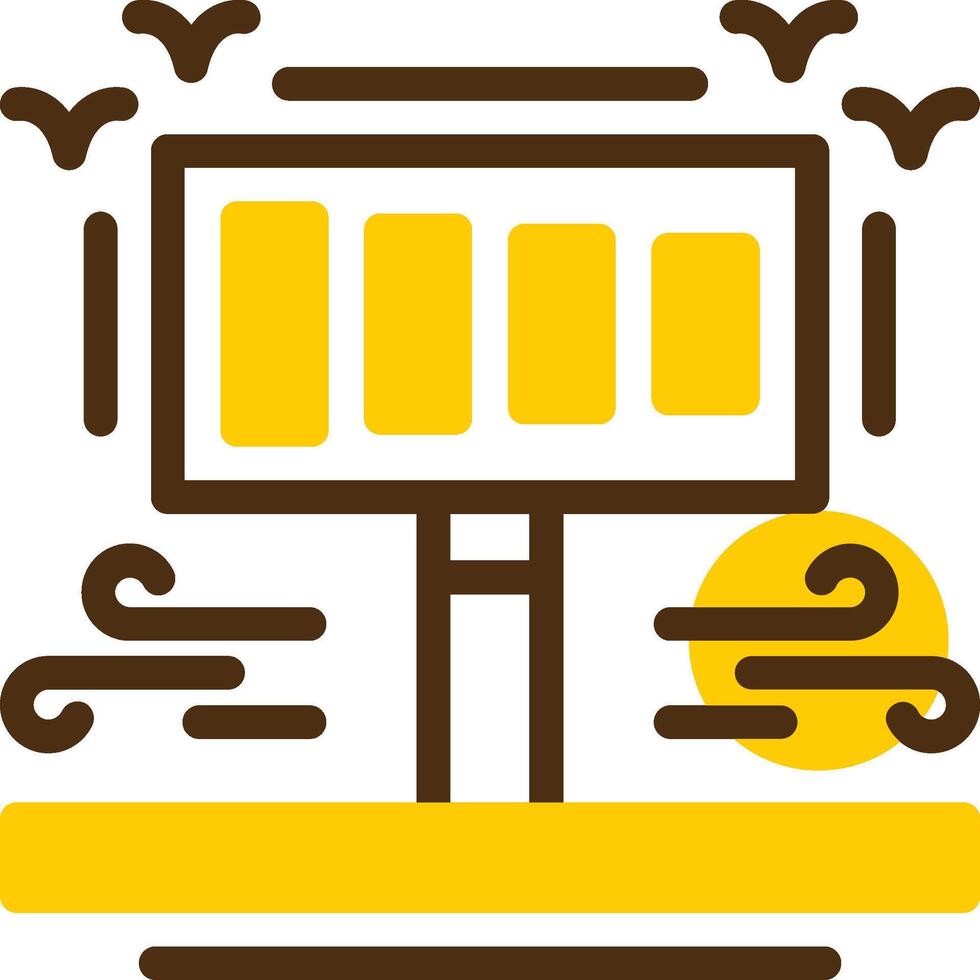 Pedestrian crossing Yellow Lieanr Circle Icon vector