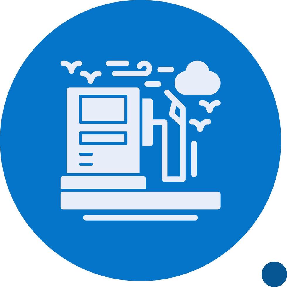 Gasoline pump Glyph Shadow Icon vector