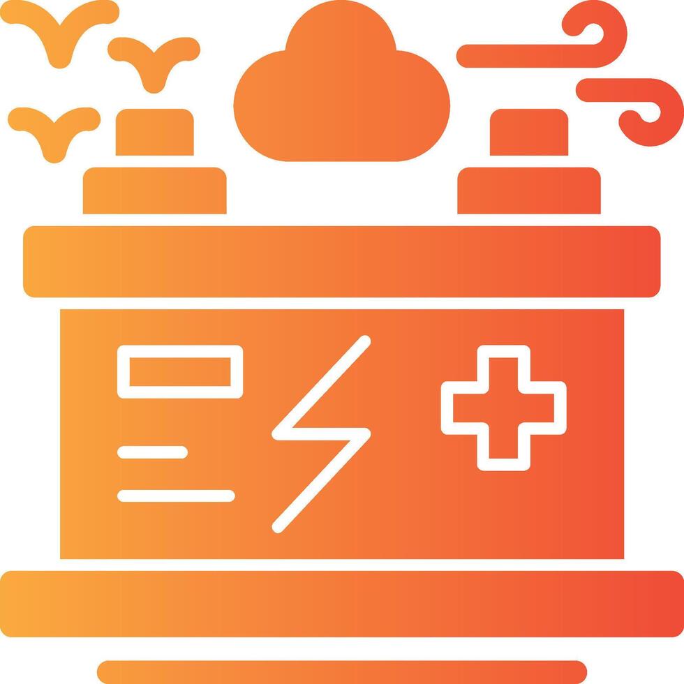 Battery Solid Multi Gradient Icon vector