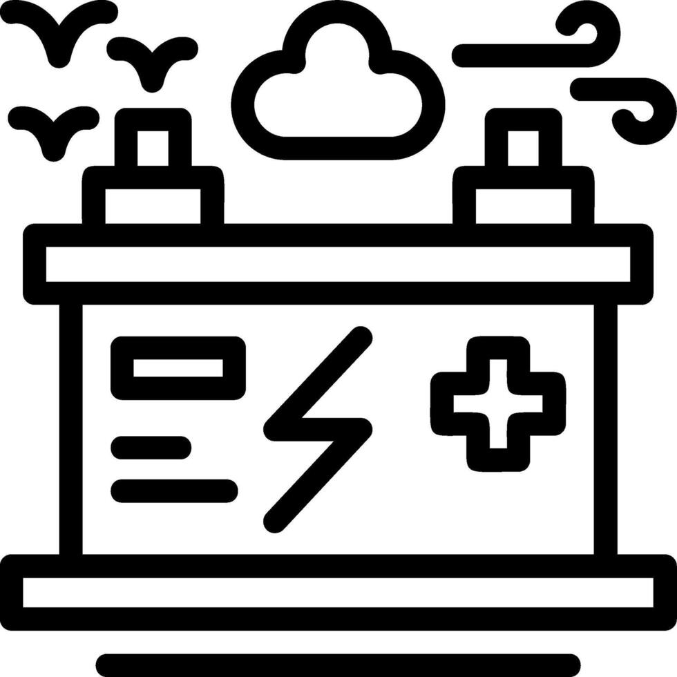 Battery Line Icon vector