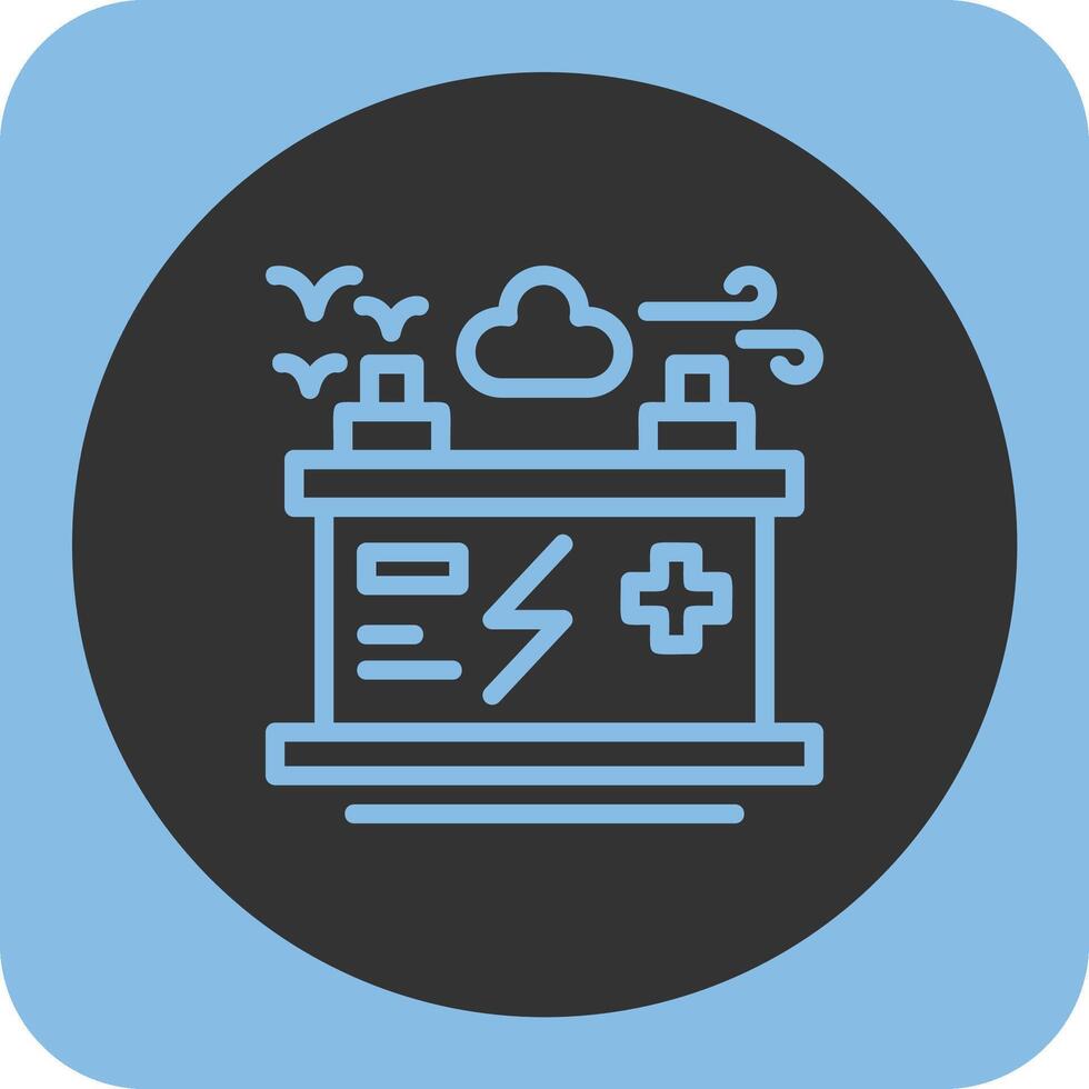 Battery Linear Round Icon vector