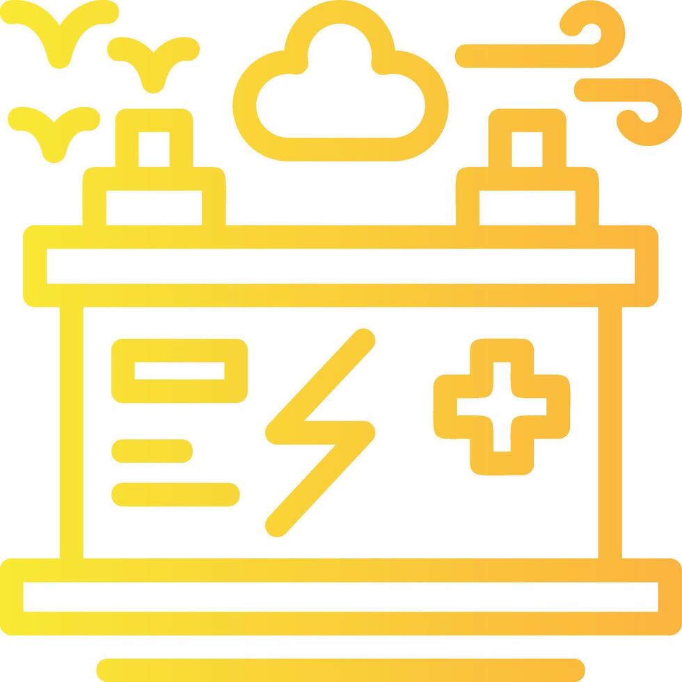Battery Linear Gradient Icon vector