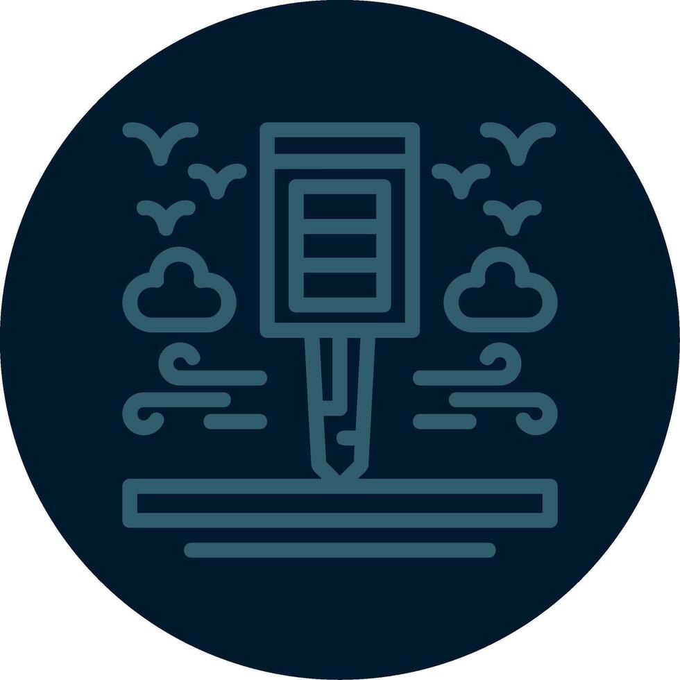 Car key Line Multi color Icon vector