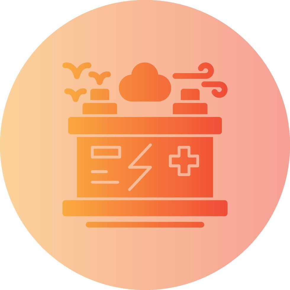 Battery Gradient Circle Icon vector