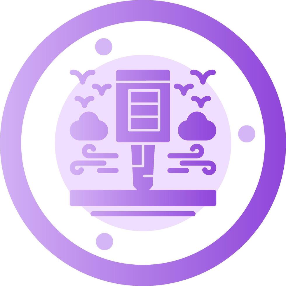 Car key Glyph Gradient Icon vector