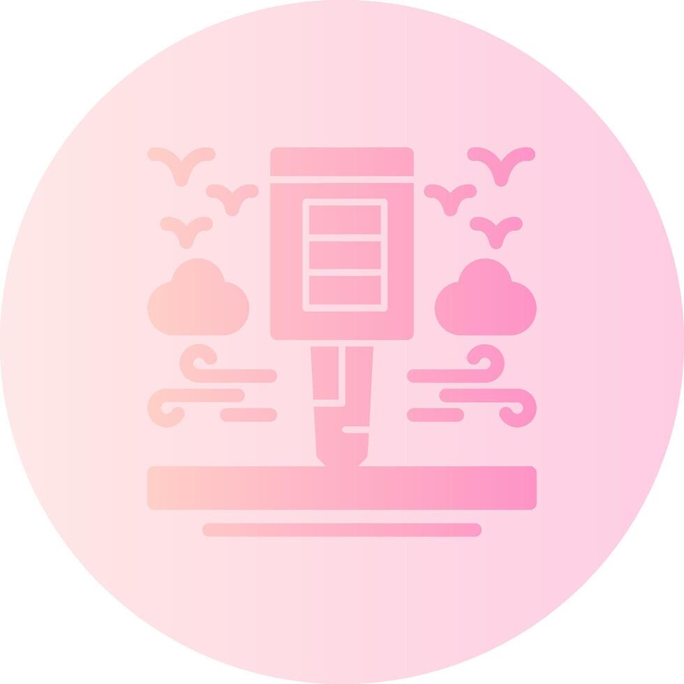Car key Gradient Circle Icon vector