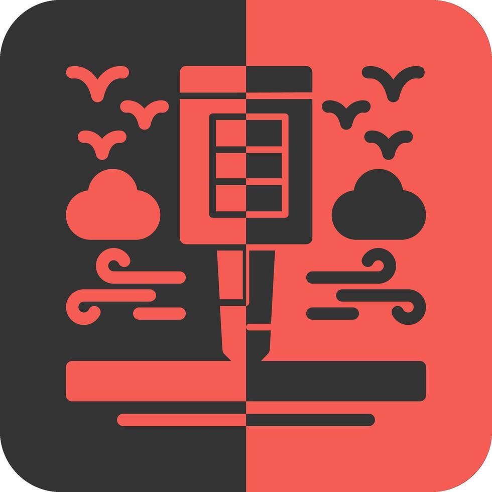 Car key Red Inverse Icon vector
