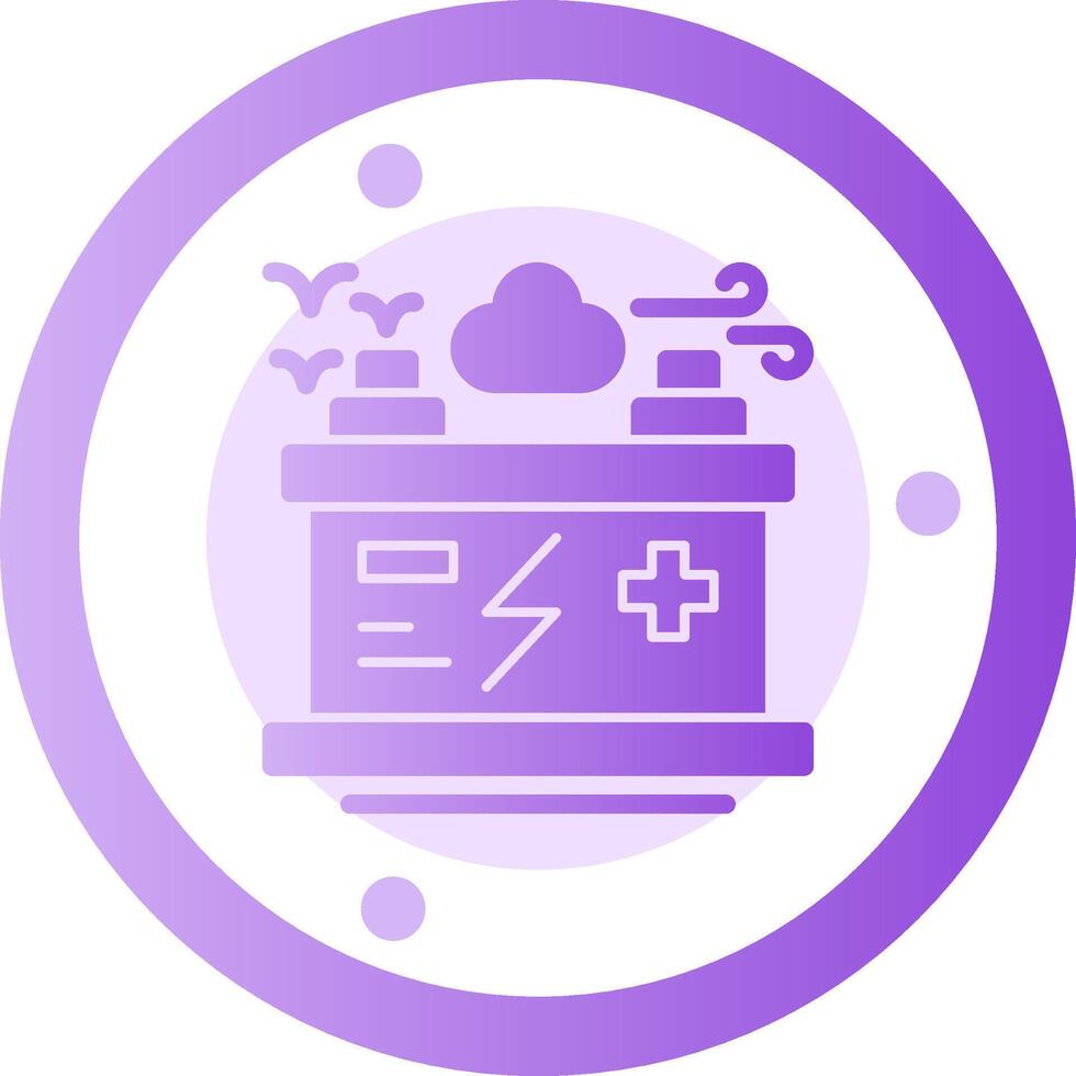 Battery Glyph Gradient Icon vector