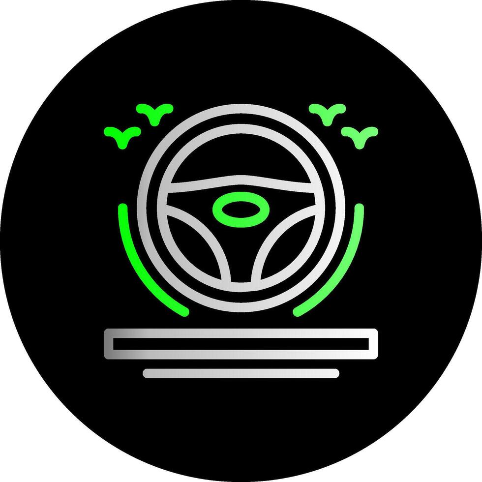 Steering wheel Dual Gradient Circle Icon vector