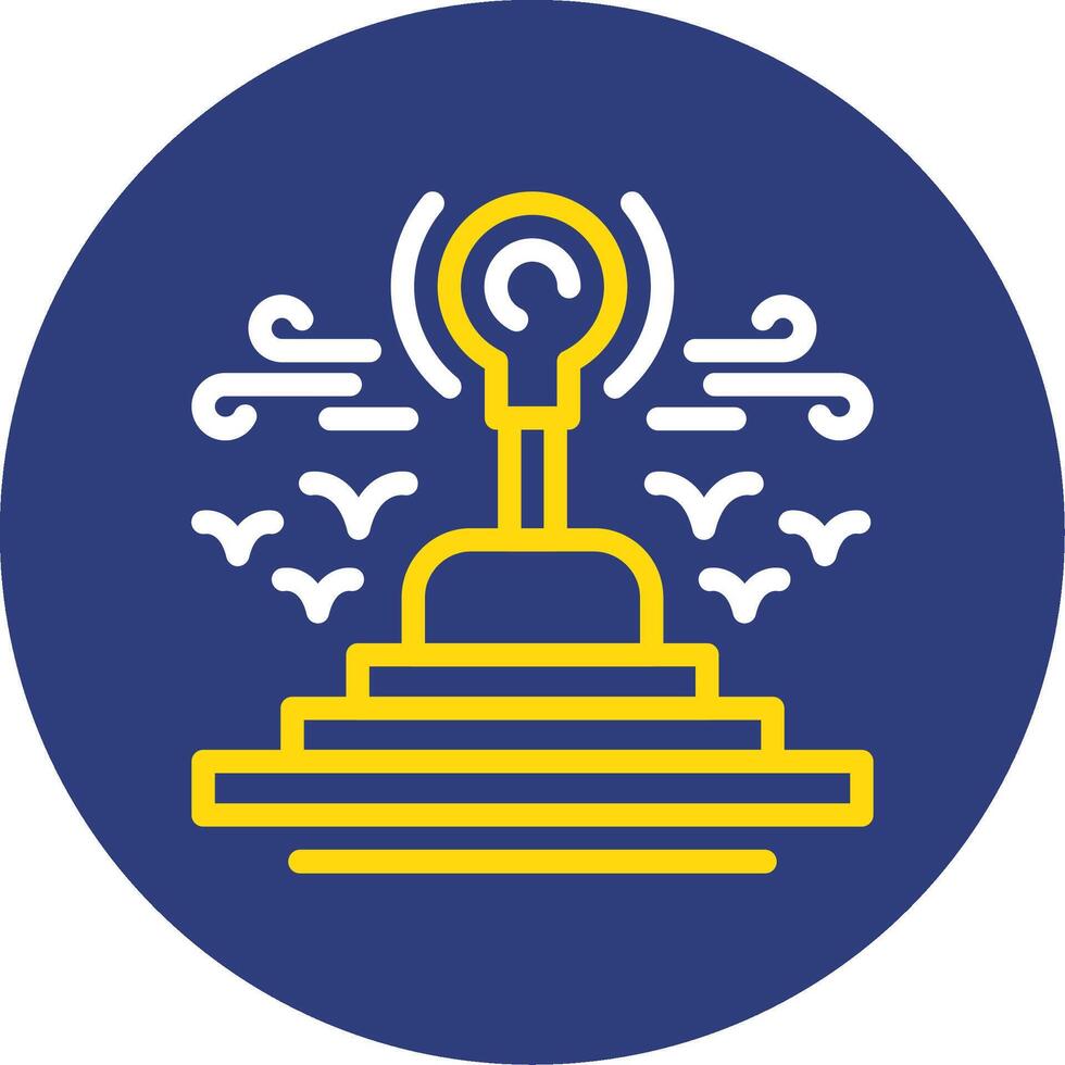 Gearshift Dual Line Circle Icon vector