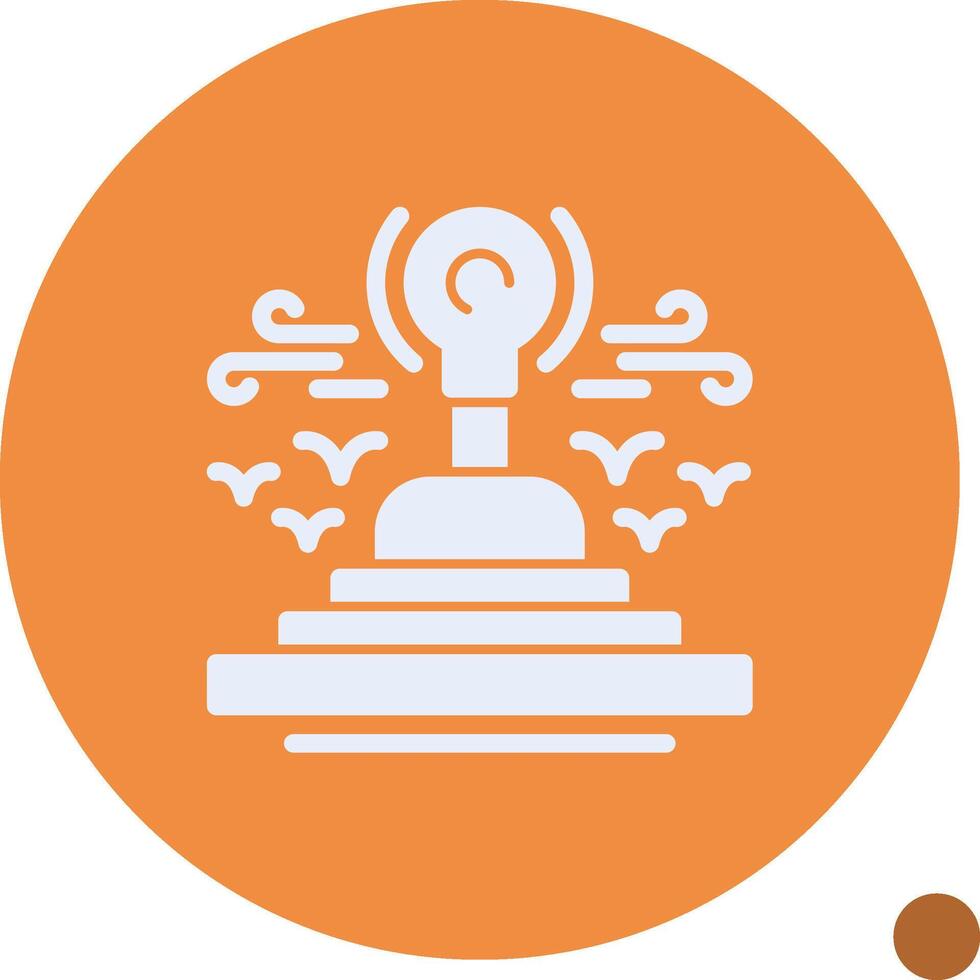 Gearshift Glyph Shadow Icon vector