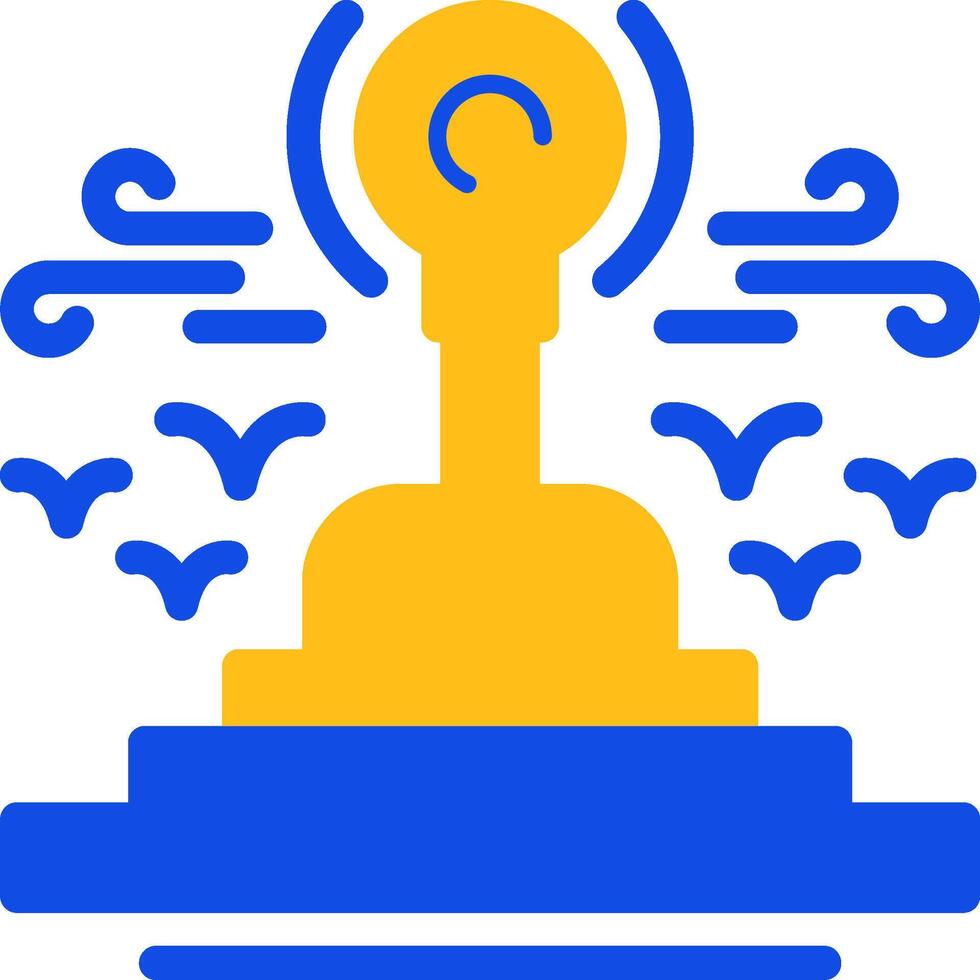 Gearshift Flat Two Color Icon vector