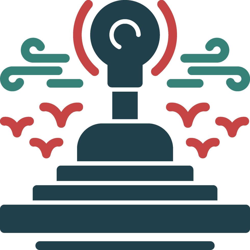 Gearshift Glyph Two Color Icon vector