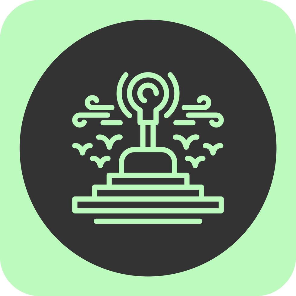 Gearshift Linear Round Icon vector