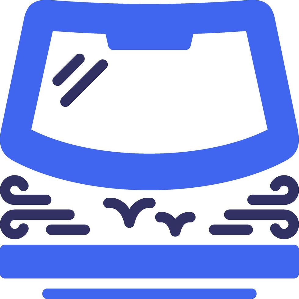 Windshield Solid Two Color Icon vector