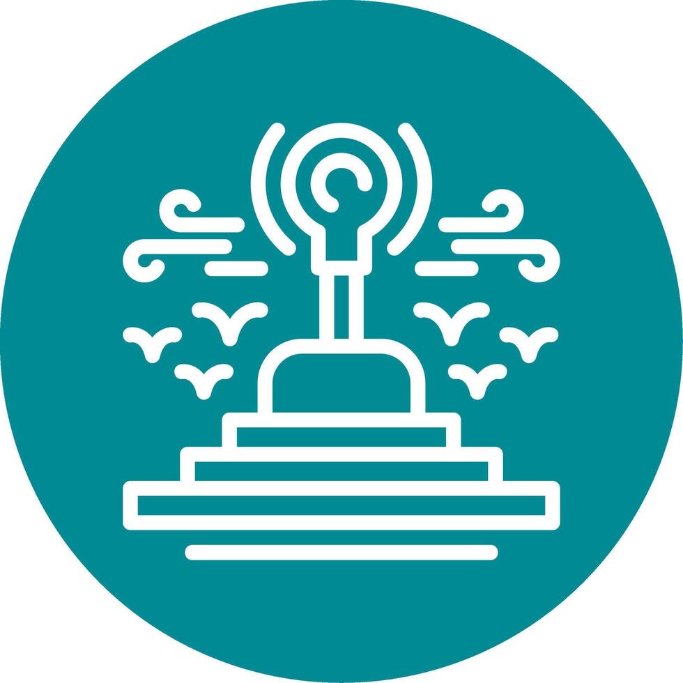Gearshift Outline Circle Icon vector