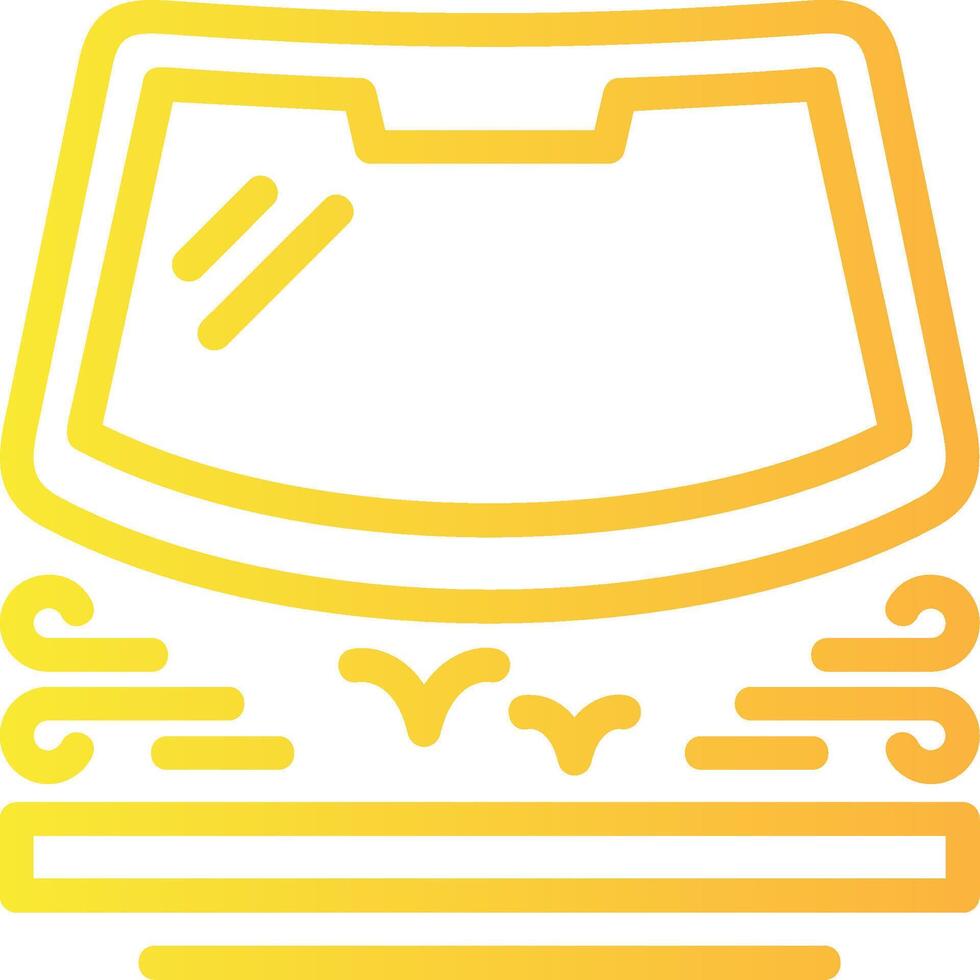 Windshield Linear Gradient Icon vector