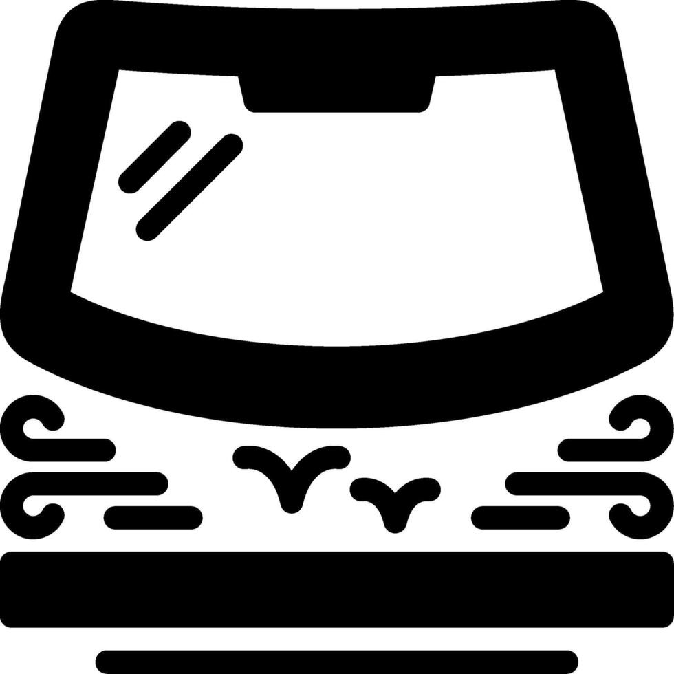 Windshield Glyph Icon vector
