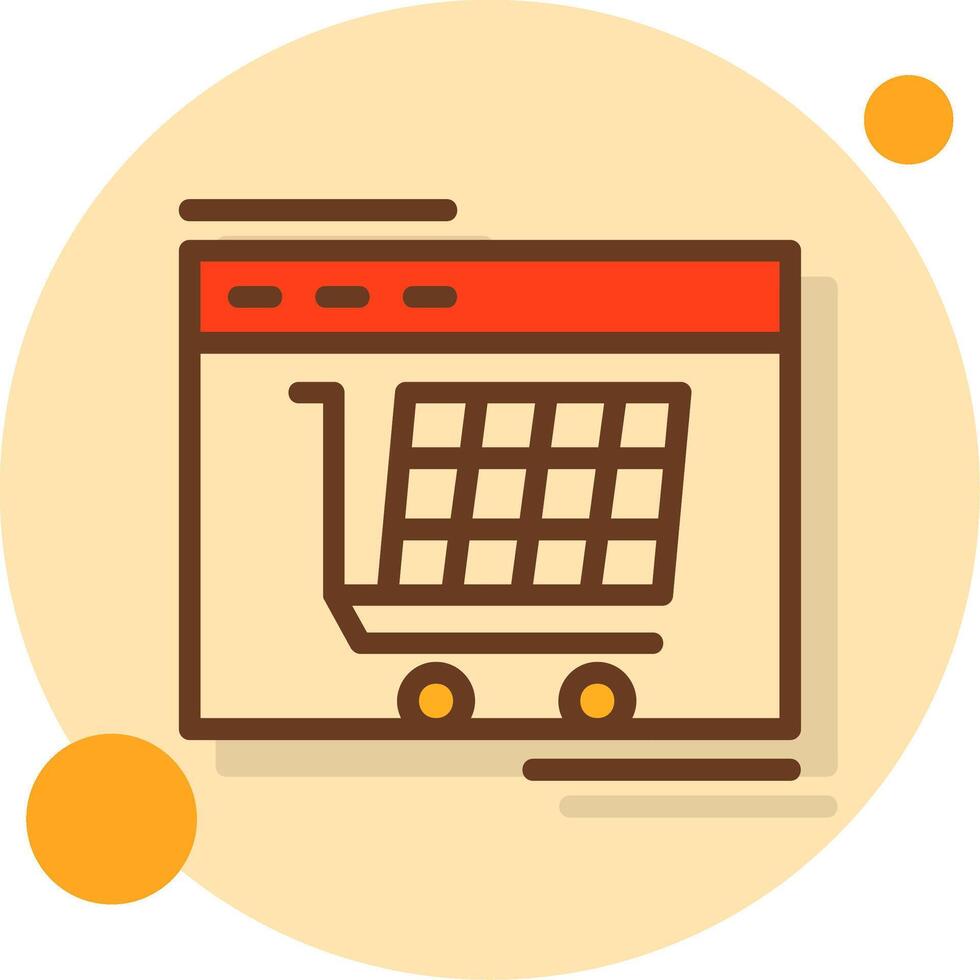 E-commerce Filled Shadow Circle Icon vector