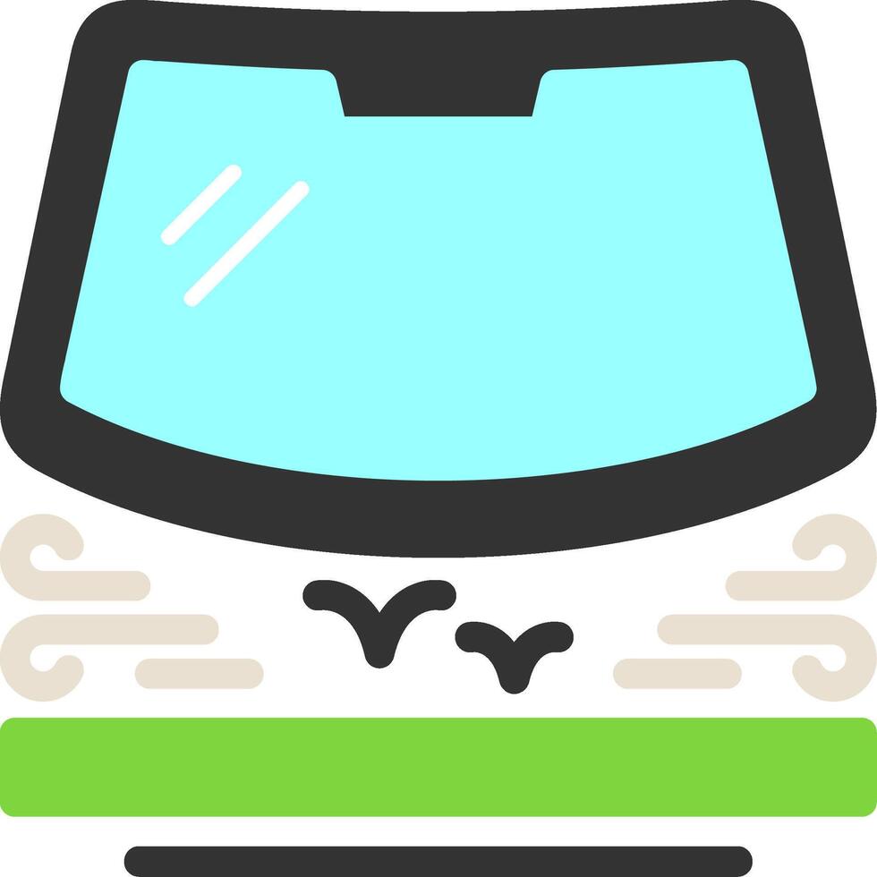 Windshield Flat Icon vector