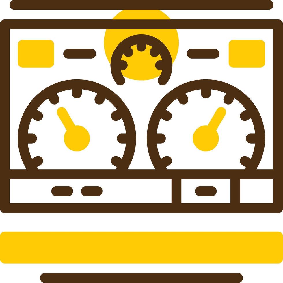 Dashboard Yellow Lieanr Circle Icon vector