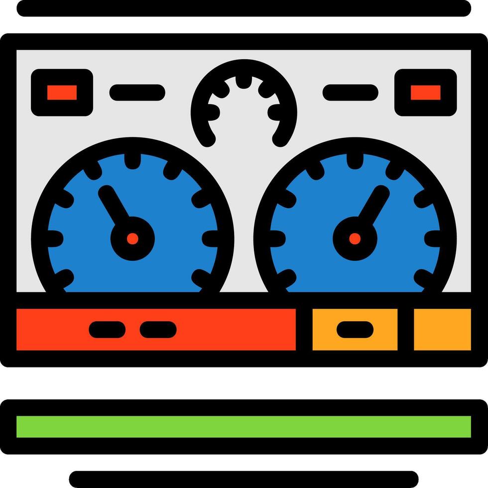 Dashboard Line Filled Icon vector