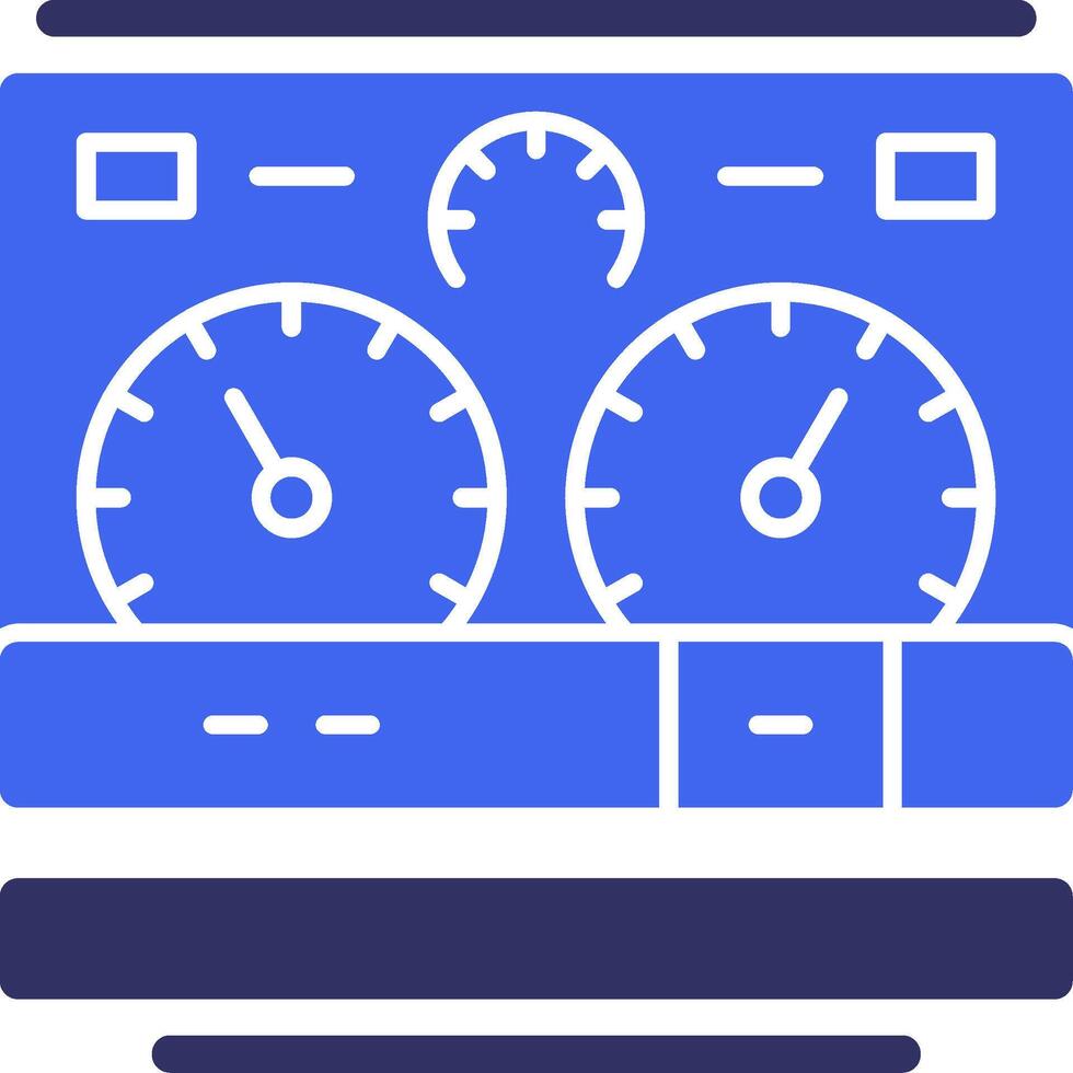 Dashboard Solid Two Color Icon vector