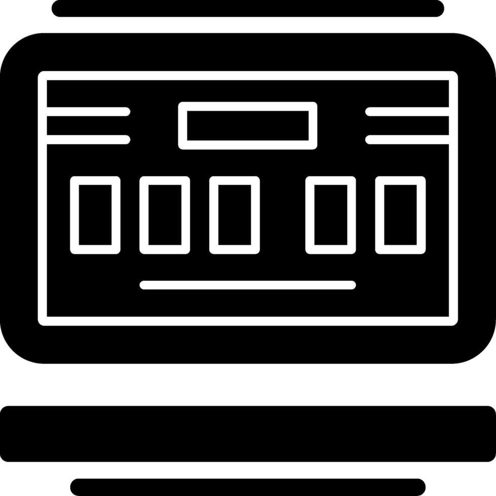 License plate Glyph Icon vector