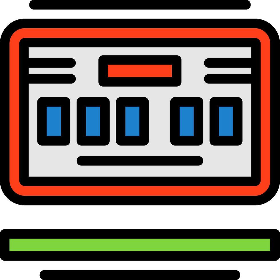 License plate Line Filled Icon vector